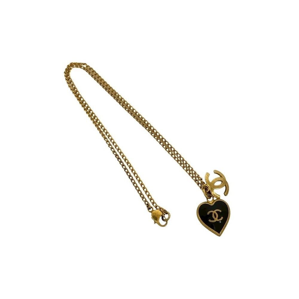 CHANEL Authentic Black Logo Necklace - Picture 3 of 4
